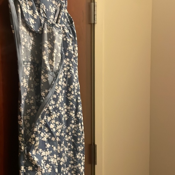 Blue Floral Midi Dress - Picture 4 of 4